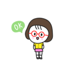 Little red glasses（個別スタンプ：3）