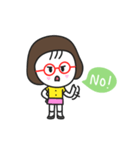 Little red glasses（個別スタンプ：4）