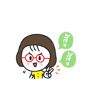 Little red glasses（個別スタンプ：11）
