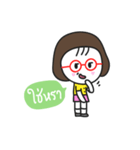 Little red glasses（個別スタンプ：14）