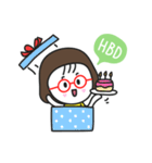 Little red glasses（個別スタンプ：26）
