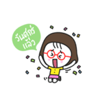 Little red glasses（個別スタンプ：35）