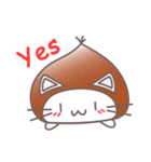 くり猫のひとこと4パターン（個別スタンプ：7）