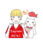 可愛い女の子とにゃんこ時々たいやき 2（個別スタンプ：12）