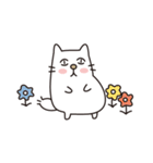 白ネコのにゃーさん（個別スタンプ：20）