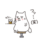 白ネコのにゃーさん（個別スタンプ：38）