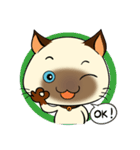 Wichienmas,  Happy Siamese Cat. (jp)（個別スタンプ：7）