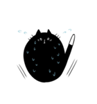 まんまるくろねこ（個別スタンプ：8）