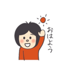 女の子の日常会話スタンプ（個別スタンプ：1）