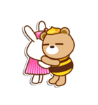 Honey Bear and sweety Rabbit（個別スタンプ：21）