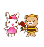 Honey Bear and sweety Rabbit（個別スタンプ：33）