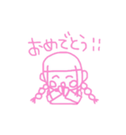 ピンクのらくがき（個別スタンプ：31）