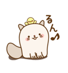 にゃんとぴよこさん〜効果音付き〜（個別スタンプ：1）