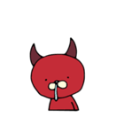 赤い悪魔 ネコデビル（個別スタンプ：5）