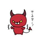 赤い悪魔 ネコデビル（個別スタンプ：19）