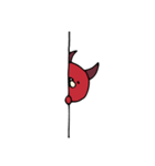 赤い悪魔 ネコデビル（個別スタンプ：28）
