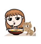 ミスABジャオ＆3匹の猫。（個別スタンプ：11）