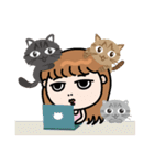 ミスABジャオ＆3匹の猫。（個別スタンプ：12）