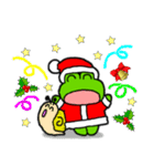 クリスマス用！カエル(蛙)のスタンプ（個別スタンプ：13）
