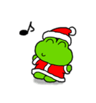 クリスマス用！カエル(蛙)のスタンプ（個別スタンプ：21）