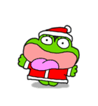 クリスマス用！カエル(蛙)のスタンプ（個別スタンプ：24）