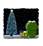クリスマス用！カエル(蛙)のスタンプ（個別スタンプ：27）