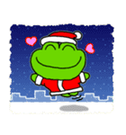 クリスマス用！カエル(蛙)のスタンプ（個別スタンプ：29）