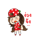 Strawberry Cute Girl (Fruit Ver.01)（個別スタンプ：4）