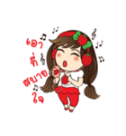 Strawberry Cute Girl (Fruit Ver.01)（個別スタンプ：17）