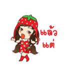 Strawberry Cute Girl (Fruit Ver.01)（個別スタンプ：29）