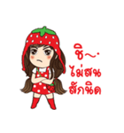 Strawberry Cute Girl (Fruit Ver.01)（個別スタンプ：32）