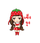 Strawberry Cute Girl (Fruit Ver.01)（個別スタンプ：34）