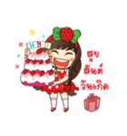 Strawberry Cute Girl (Fruit Ver.01)（個別スタンプ：38）