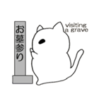 1年中シンプル猫(季節/挨拶/敬語/喜怒哀楽)（個別スタンプ：17）