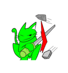 緑猫（個別スタンプ：4）
