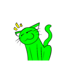 緑猫（個別スタンプ：6）