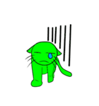 緑猫（個別スタンプ：20）