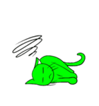 緑猫（個別スタンプ：22）