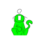 緑猫（個別スタンプ：30）