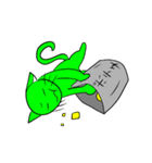 緑猫（個別スタンプ：31）