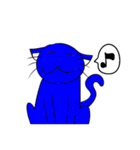 青色猫（個別スタンプ：19）