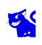 青色猫（個別スタンプ：21）