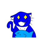 青色猫（個別スタンプ：26）