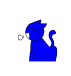 青色猫（個別スタンプ：28）