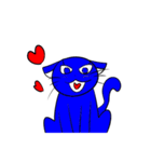 青色猫（個別スタンプ：34）