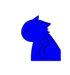 青色猫（個別スタンプ：38）
