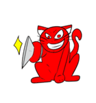 赤色猫（個別スタンプ：5）