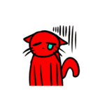 赤色猫（個別スタンプ：21）
