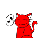 赤色猫（個別スタンプ：25）