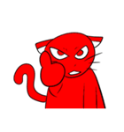 赤色猫（個別スタンプ：28）